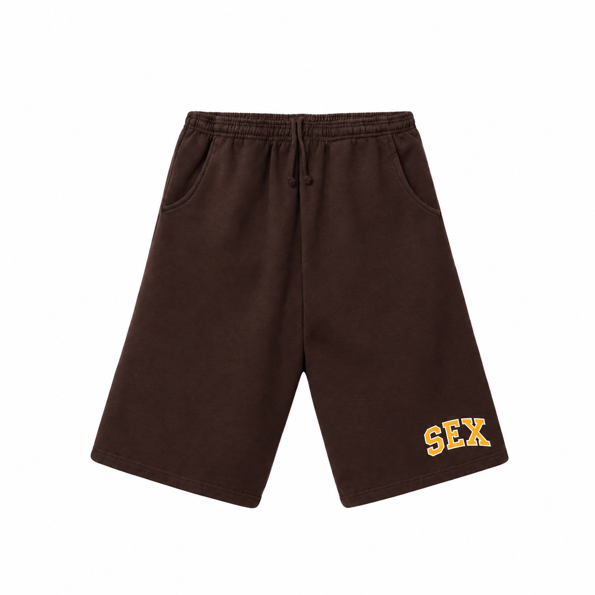 BROWN AND YELLOW SEX SHORTS
