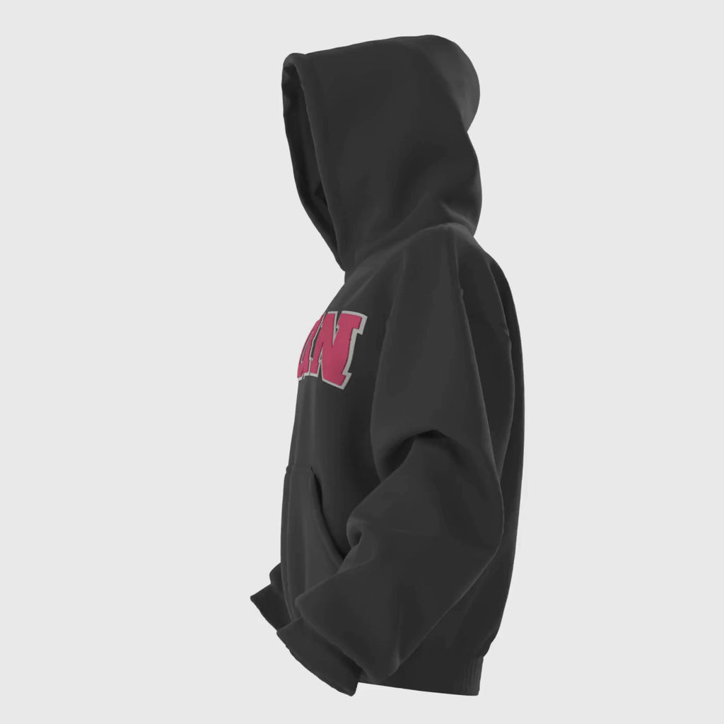 PORN HOODIE PINK/BLACK
