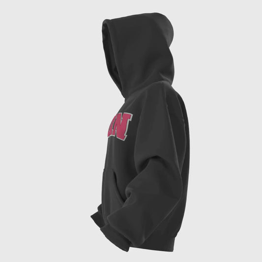 PORN HOODIE PINK/BLACK